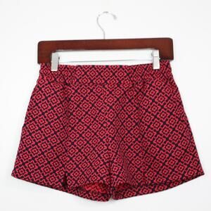 Handmade Shorts Women's Size XS High Rise Red and Blue Romantic